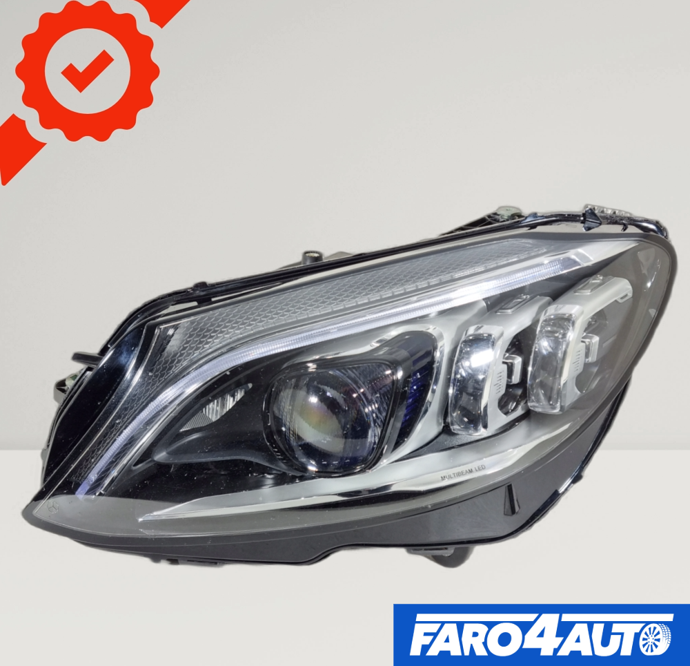 MERCEDES C CLASS W205, MULTIBEAM FULL LED FARO DEL LADO IZQUIERDO