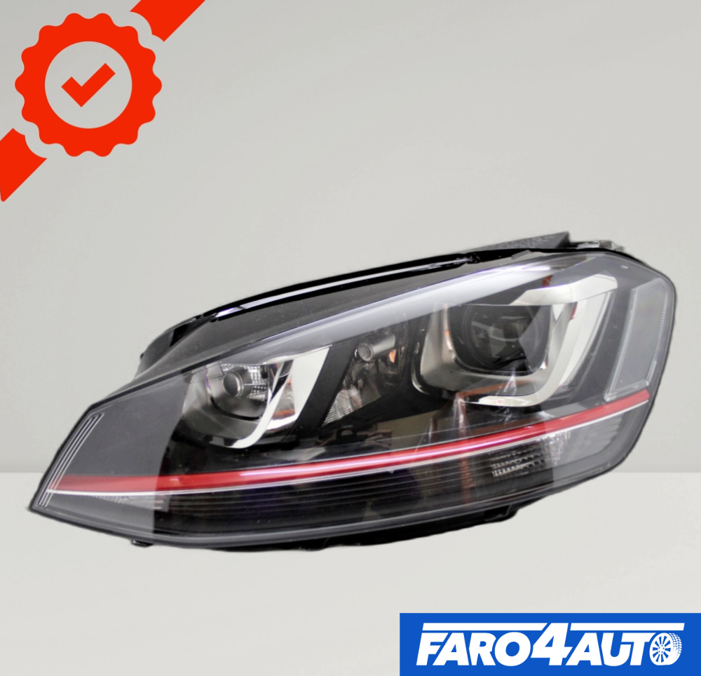 VOLKSWAGEN VW GOLF GTI VII, FARO DE XENON LADO IZQUIERDO ROJO