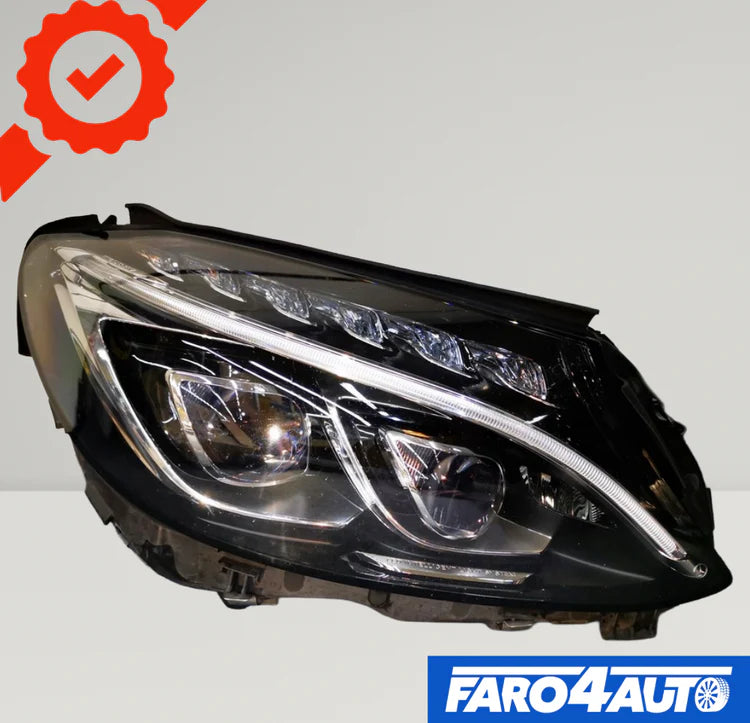 MERCEDES CLASE C W205, 'FULL LED' LADO IZQUIERDO + LADO DERECHO FAROS